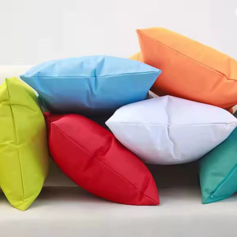Housse de coussin imperméable couleur bonbon pour l'extérieur