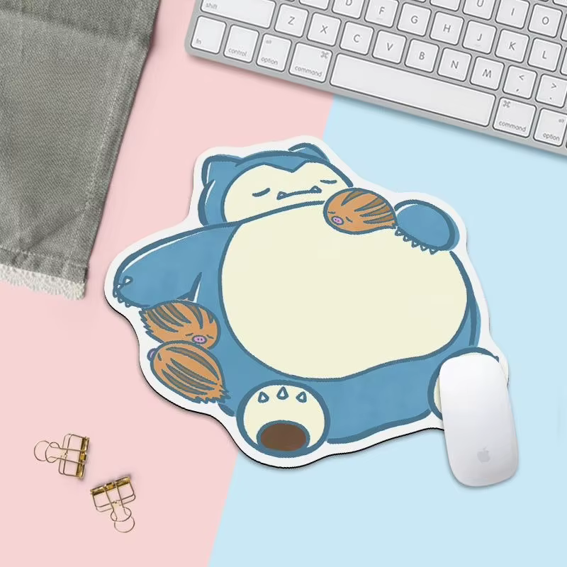Tapis de souris en forme de poupée Snorlax, dessin animé mignon, taille 20x25cm, tapis de souris créatif pour clavier d'ordinateur, résistant à l'usure