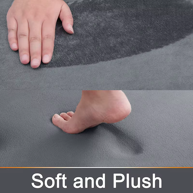 Tapis de sol de salle de bain en mousse à mémoire de forme, Super absorbant, Ultra doux, antidérapant, lavage en Machine, confortable, pour sol de salle de bain
