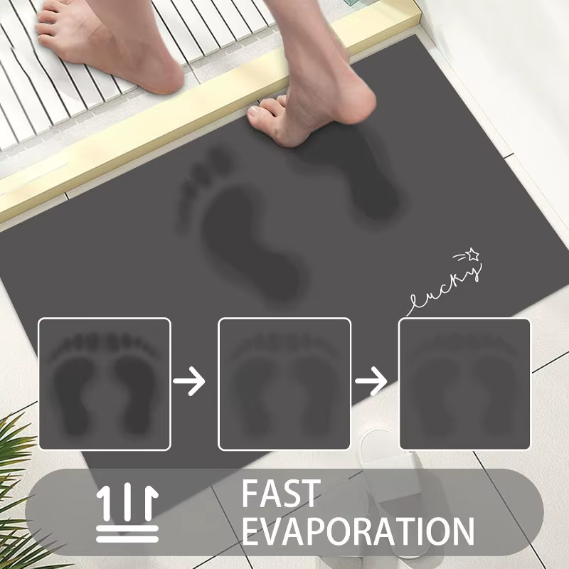 Tapis de porte ultra fin, pour cuisine, salle de bain, toilettes, extérieur, antidérapant, résistant à la saleté, absorbant, séchage rapide, lavable en machine