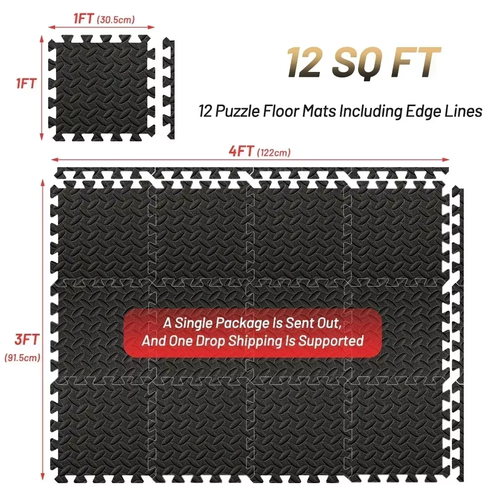 Tapis de Fitness Puzzle 4 ~ 20 pièces