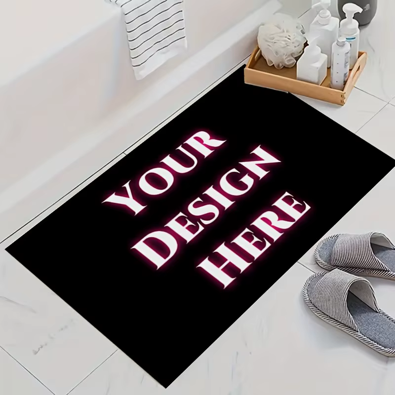 Tapis de porte de bienvenue en flanelle personnalisé