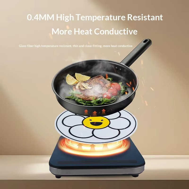 Tapis isolant thermique pour cuisine, antidérapant, protection pour cuisinière à induction, tapis de protection de qualité platine résistant aux hautes températures
