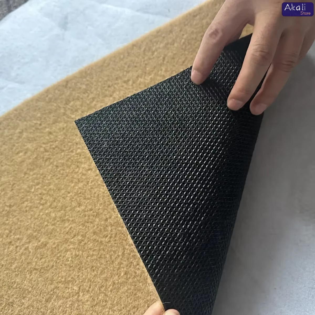 Tapis de porte marron durable antidérapant pour entrée, tapis de sol pour porte d'entrée, patio, véranda, garage, bureau, maison, usage intérieur et extérieur