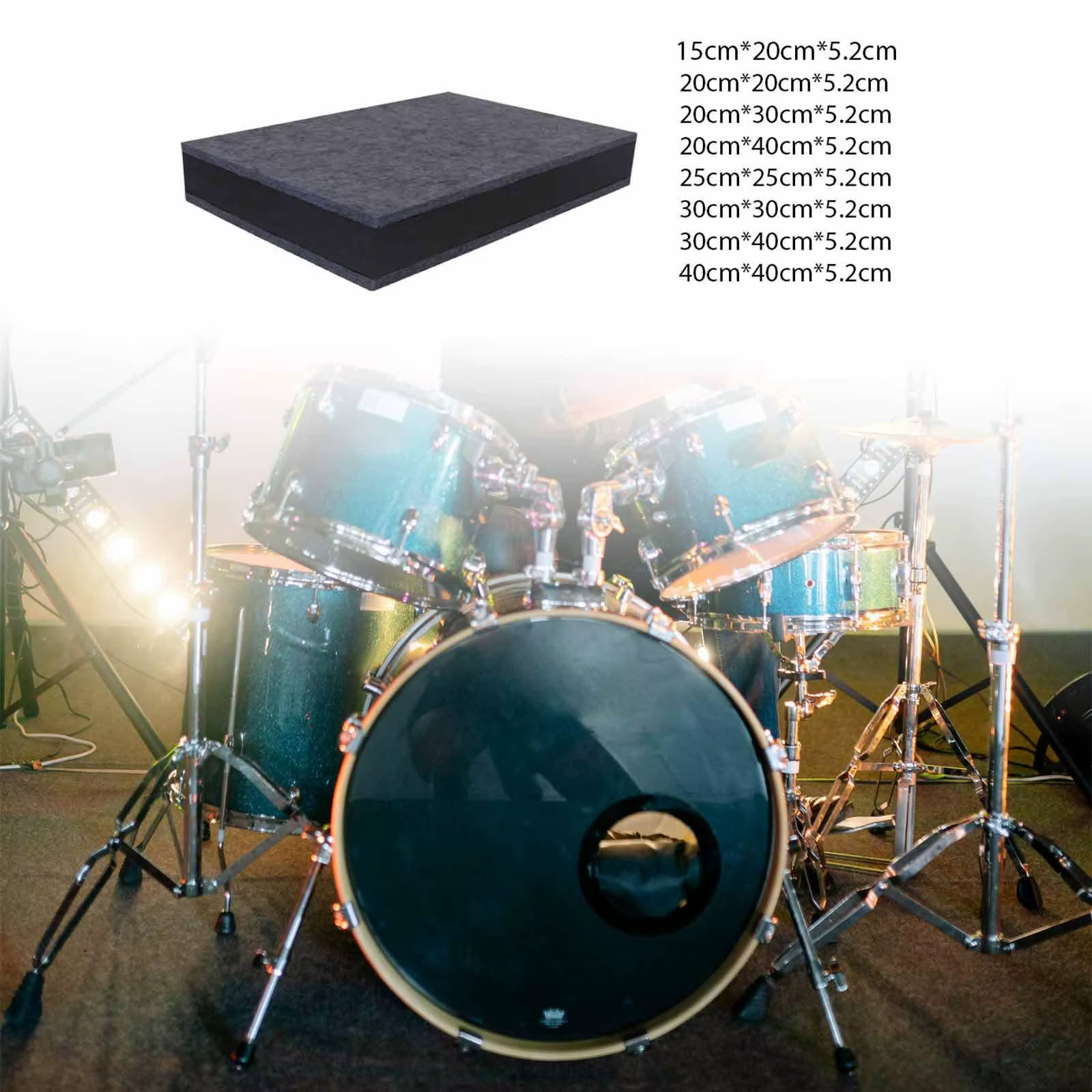 1 PC Tapis anti-vibration premium, réducteur de bruit et amortisseur de chocs pour tapis de course, batterie, studio et salle d'exercice