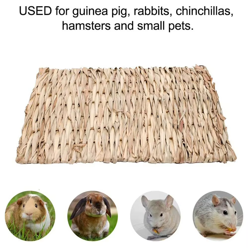 Polymère à Mâcher Tissé en Paille Naturelle pour Petit Animal