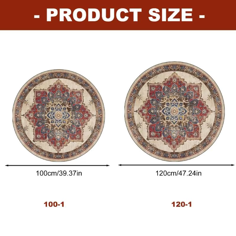 Tapis rond en Imitation laine