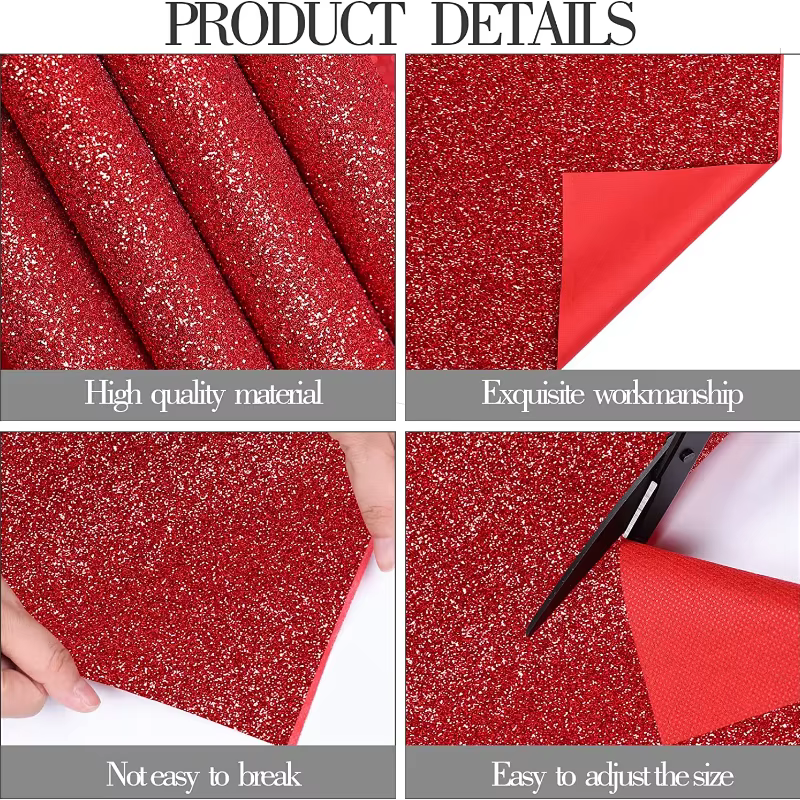 Tapis à longues rayures rouges scintillantes