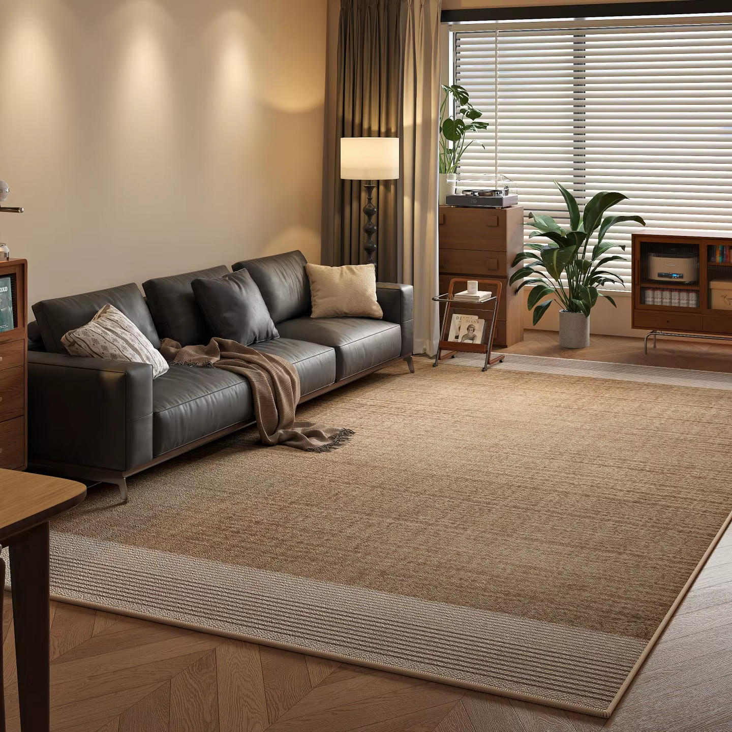 Tapis de grande surface pour salon