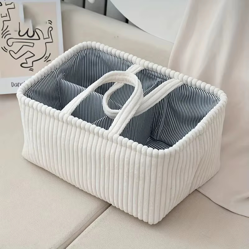 Grand panier de rangement bohème