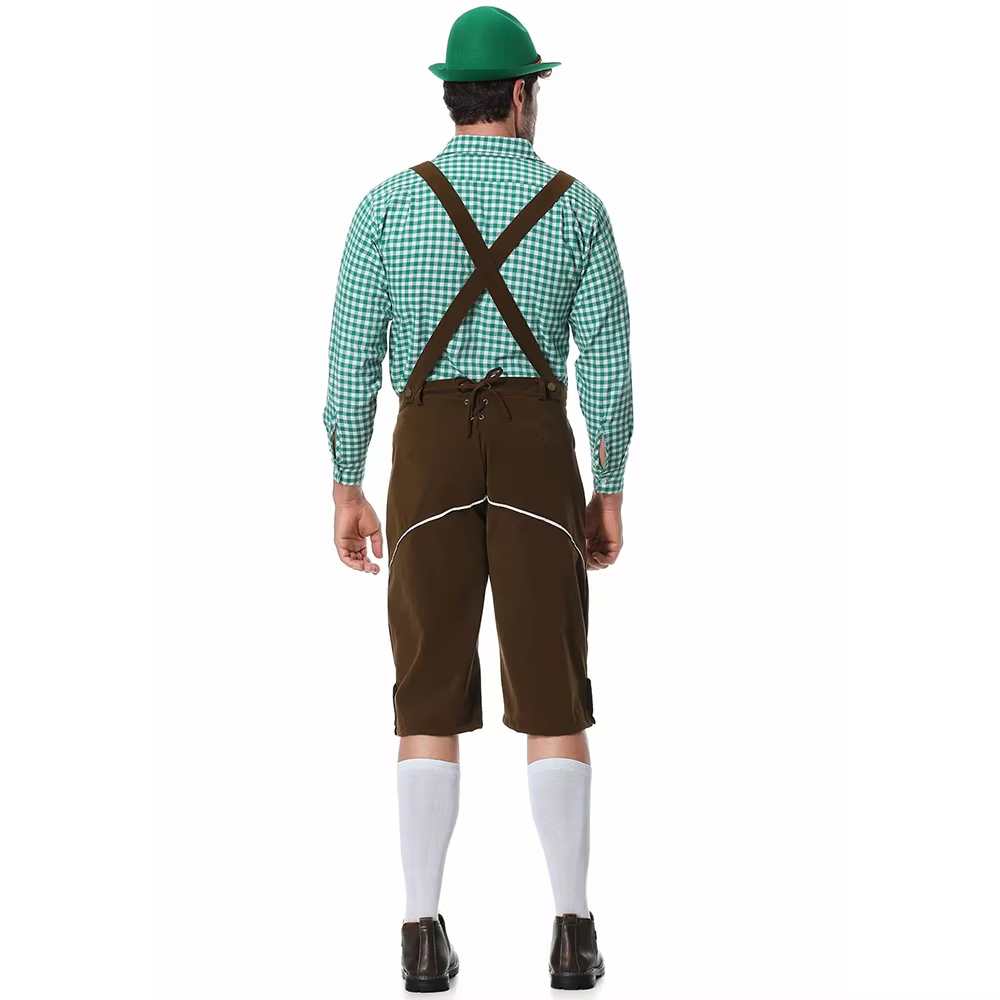 Costume d'Oktoberfest pour hommes, tenue de barman pour les pubs allemands, costumes de serveur de bière, Lederhosen, costumes bavarois pour l'Oktoberfest