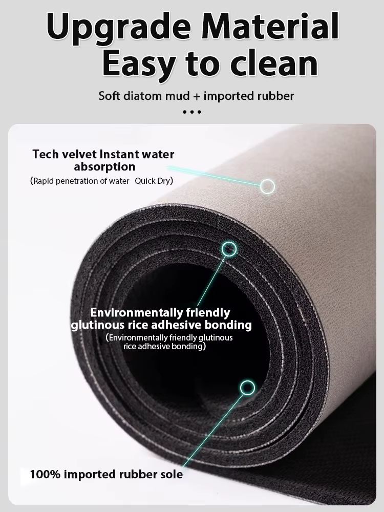 Tapis de salle de bain de luxe antidérapant