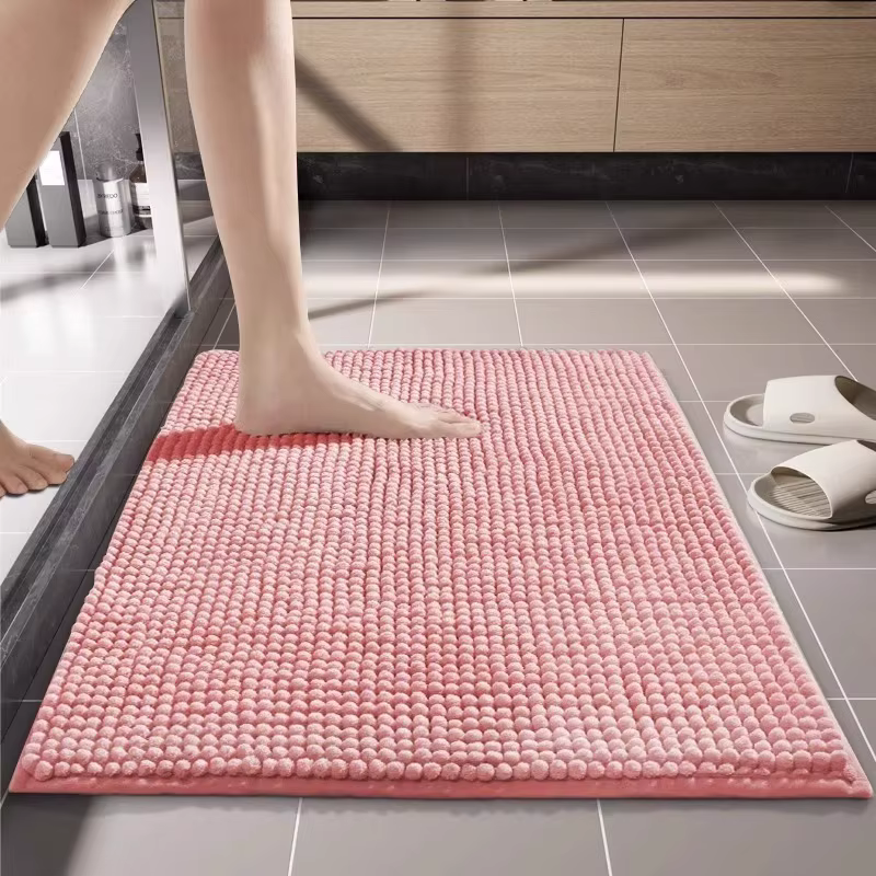 Tapis de bain en chenille absorbant l'eau