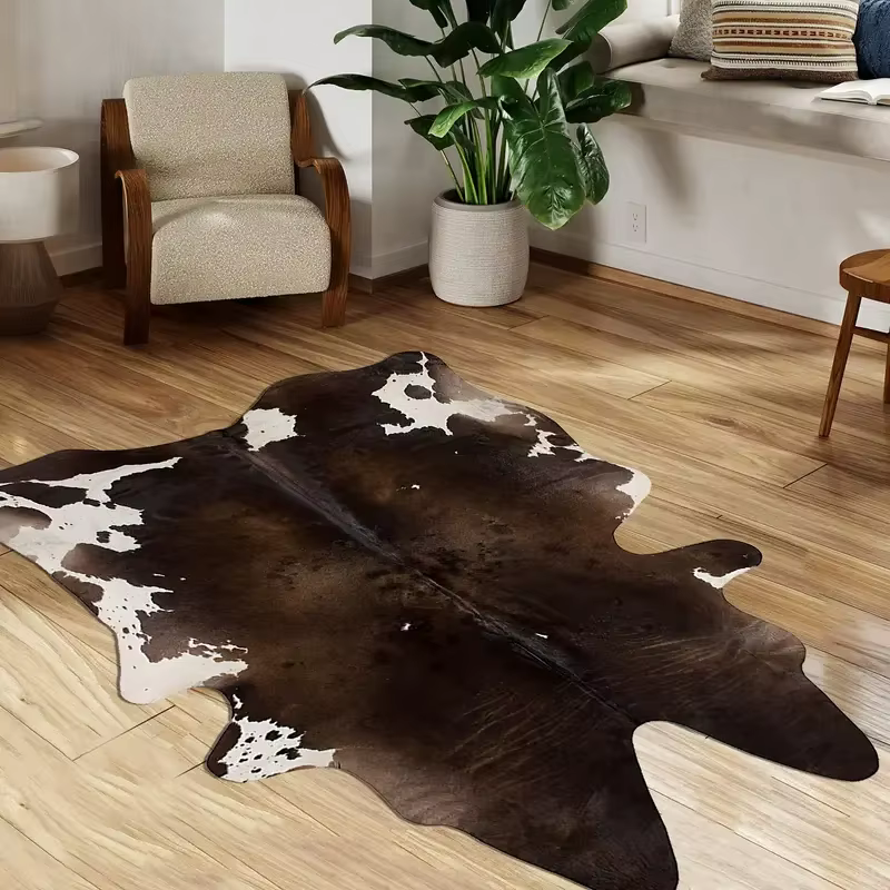 Tapis épais en fausse fourrure pour décoration de noël d'hiver