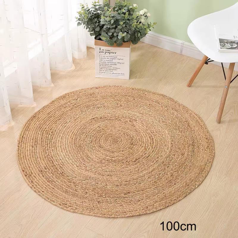 Tapis ronds en rotin 100% de paille