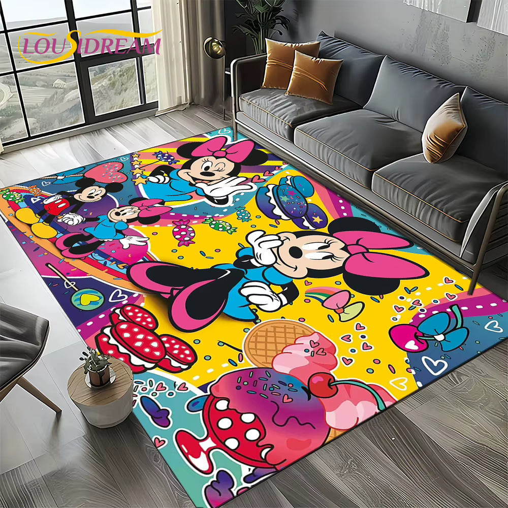 Tapis de dessin animé Mickey Minnie Mouse Donald Duck