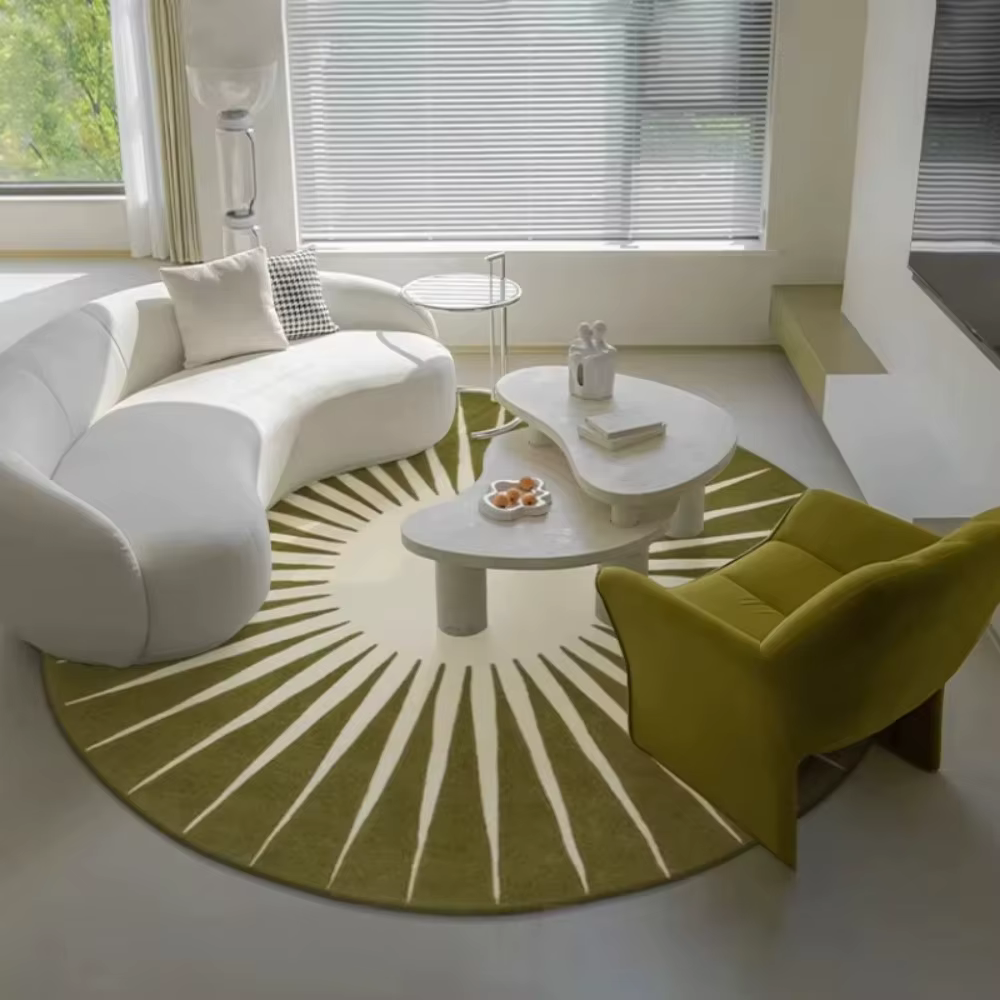 VIKAMA – tapis rond tournesol