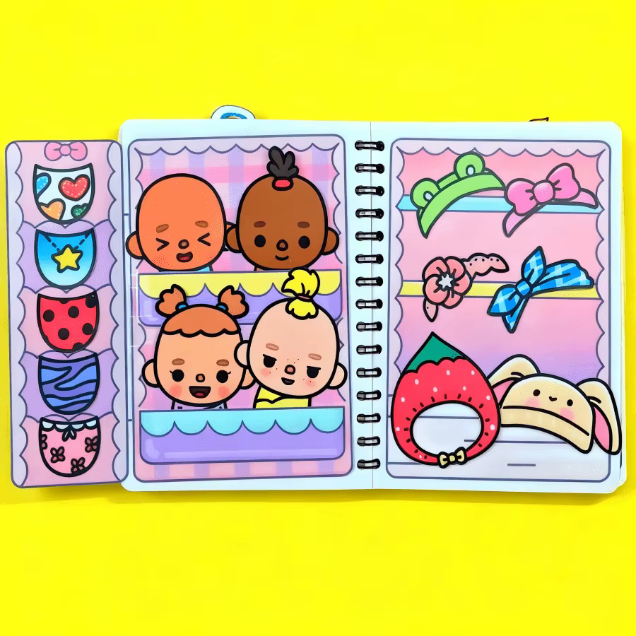 Kit DIY de livre sensoriel 3D pour chambre de bébé, ensemble de scrapbooking inachevé pour enfants avec autocollants découpés, jouet artisanal relaxant fait main