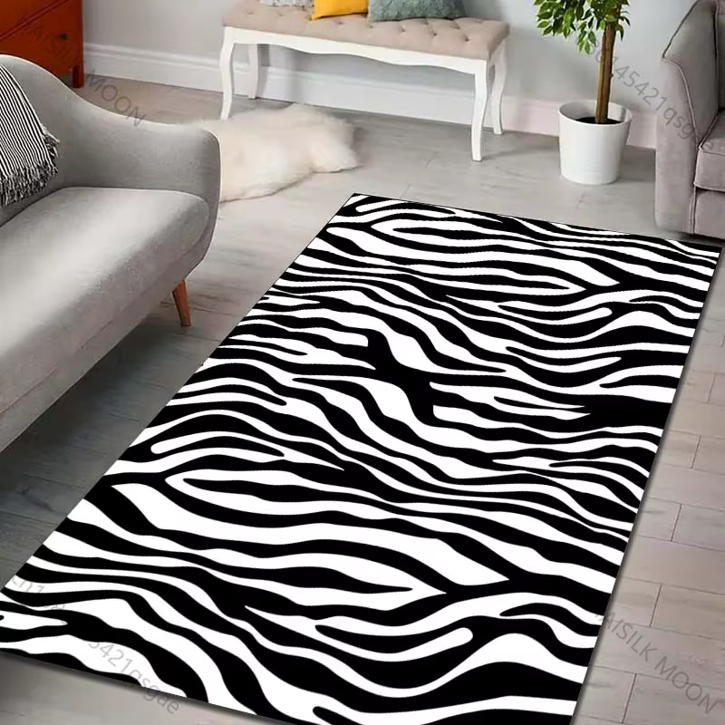 Tapis classique imprimé zèbre