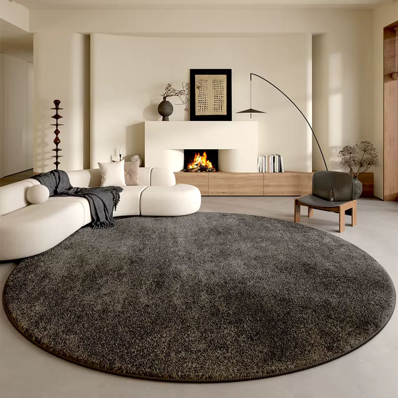 Tapis rond de Style minimaliste pour décoration de chambre à coucher
