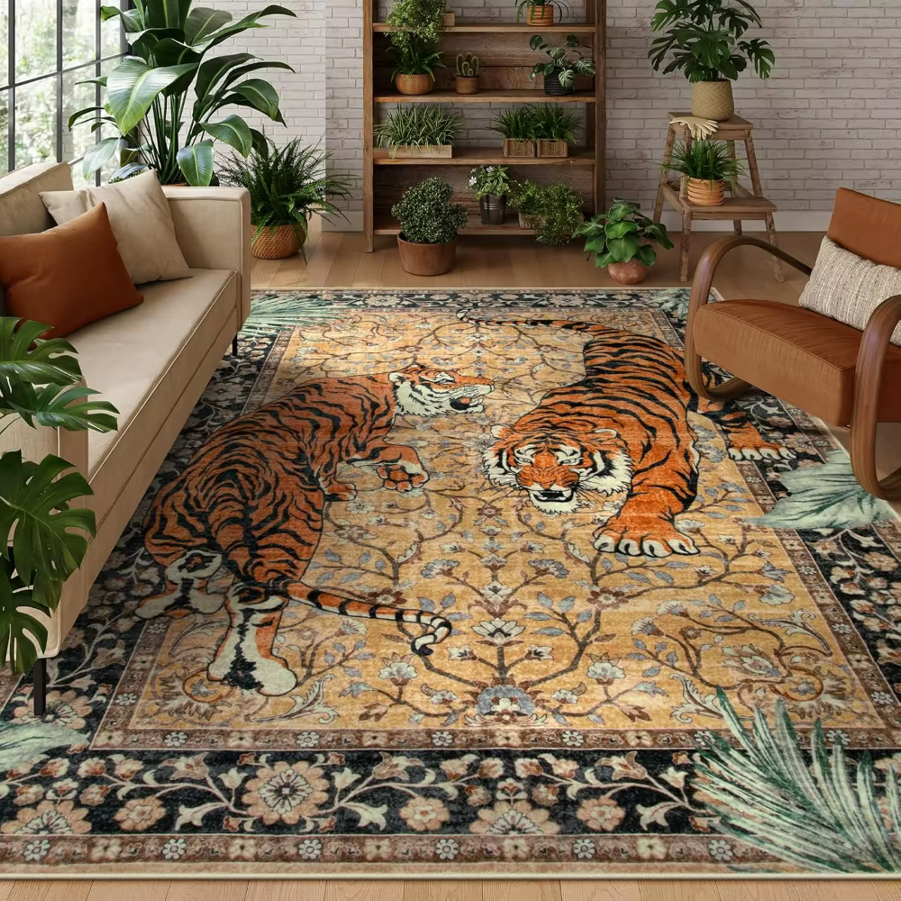 Tapis pour salon, tigre de la Jungle