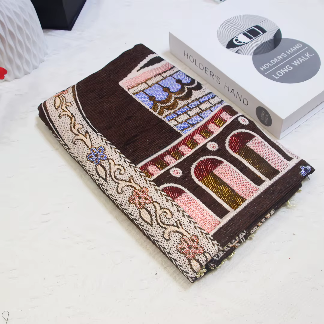 Tapis de prière en tissu, tapis de prière musulman, rembourré, doux et Portable, pour salle d'église