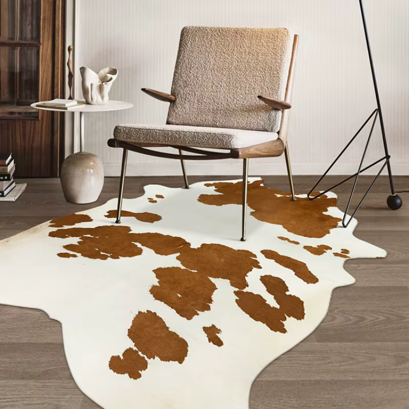 Tapis irrégulier en Faux peau de vache