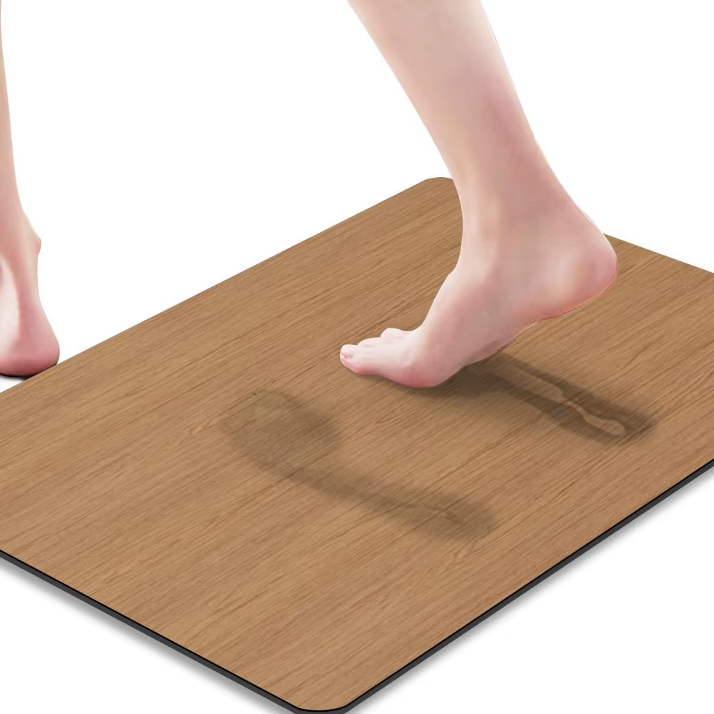 Tapis de bain en diatomite marbrée antidérapant