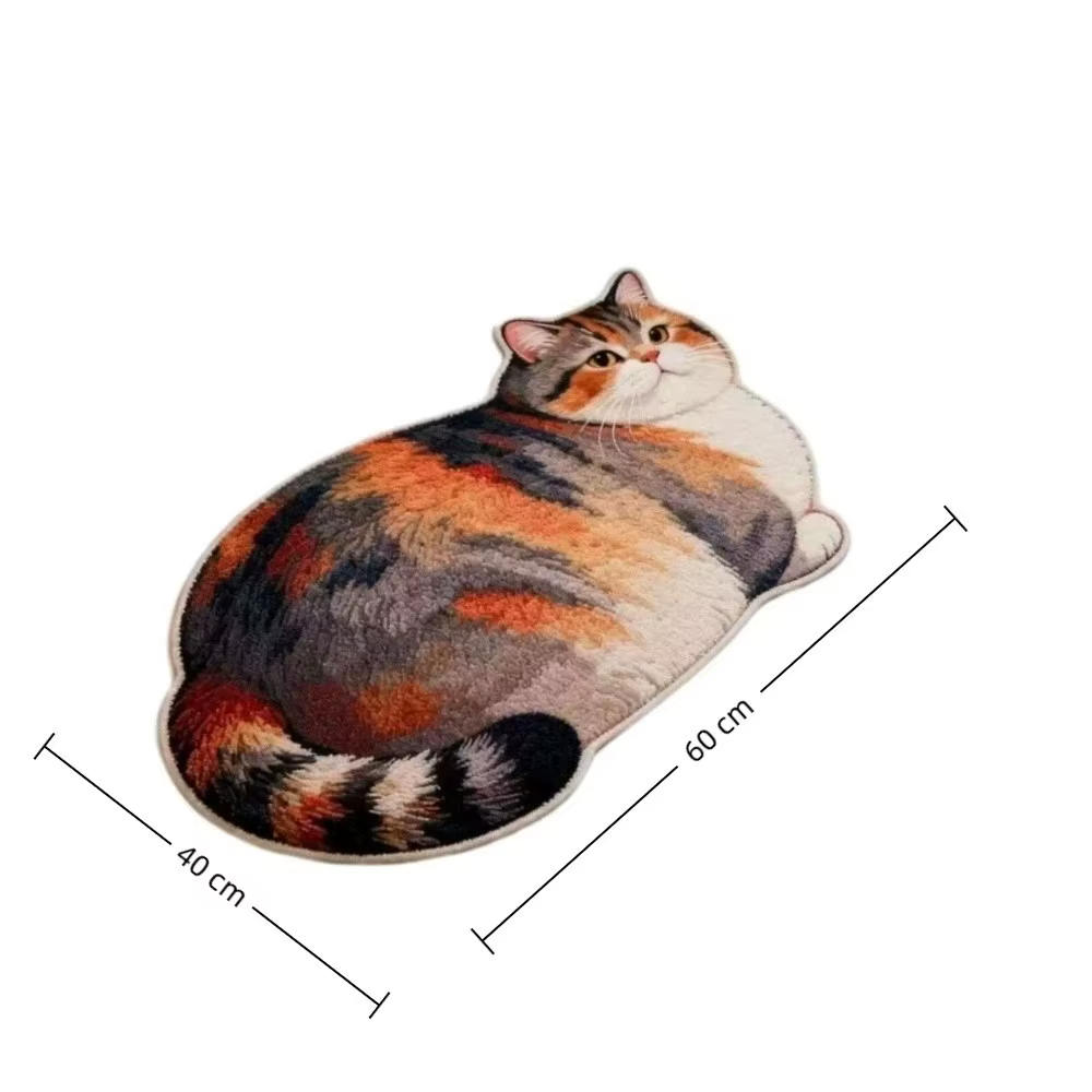Tapis de bain en diatomite en forme de chat mignon 40*60cm