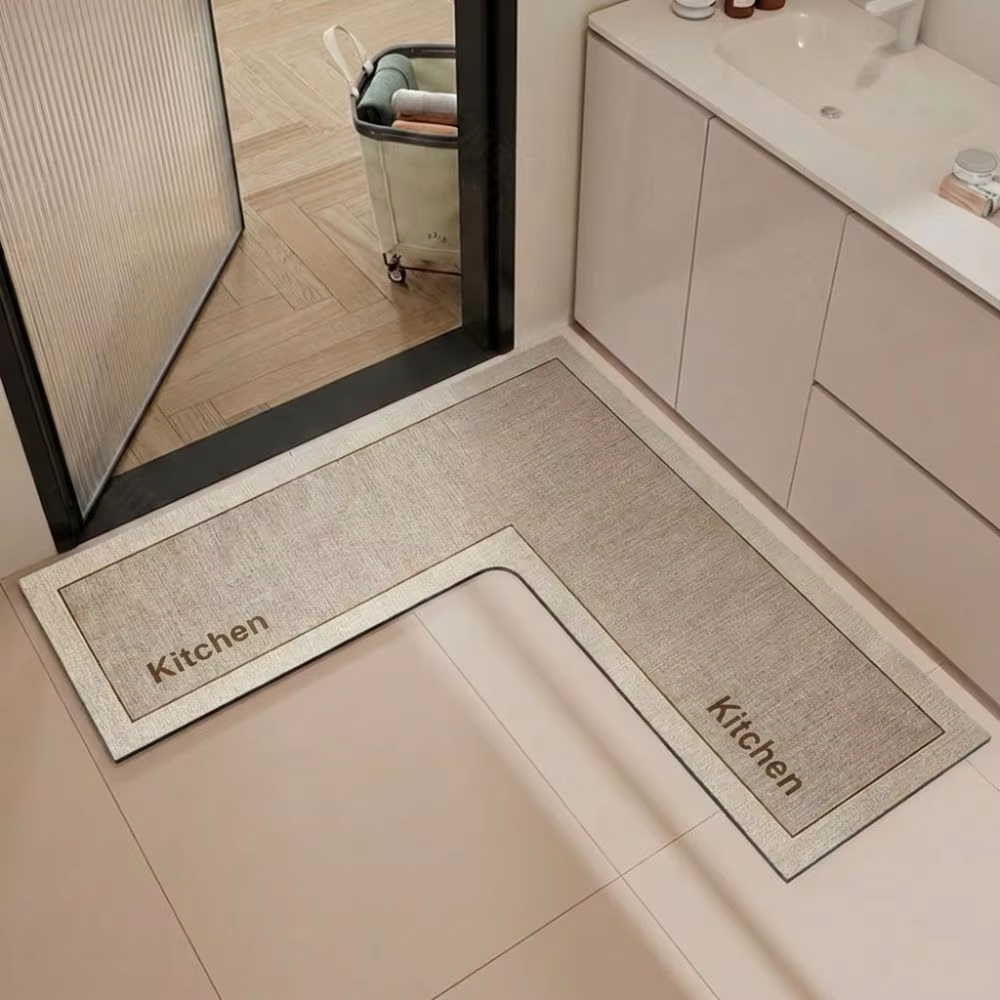 Tapis de cuisine de luxe en forme de L