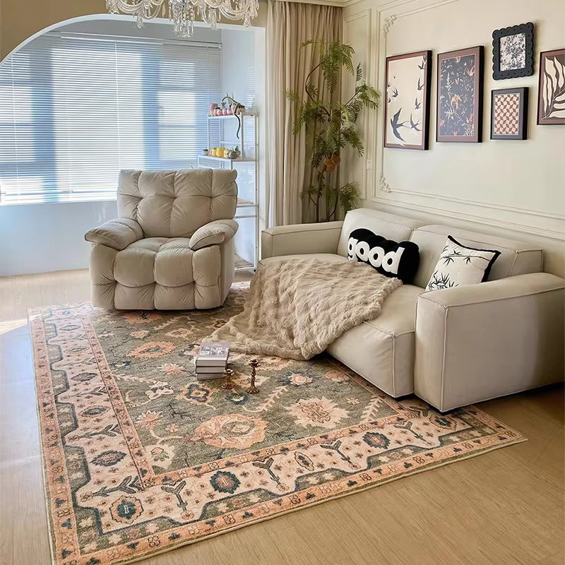 Tapis de salon rétro