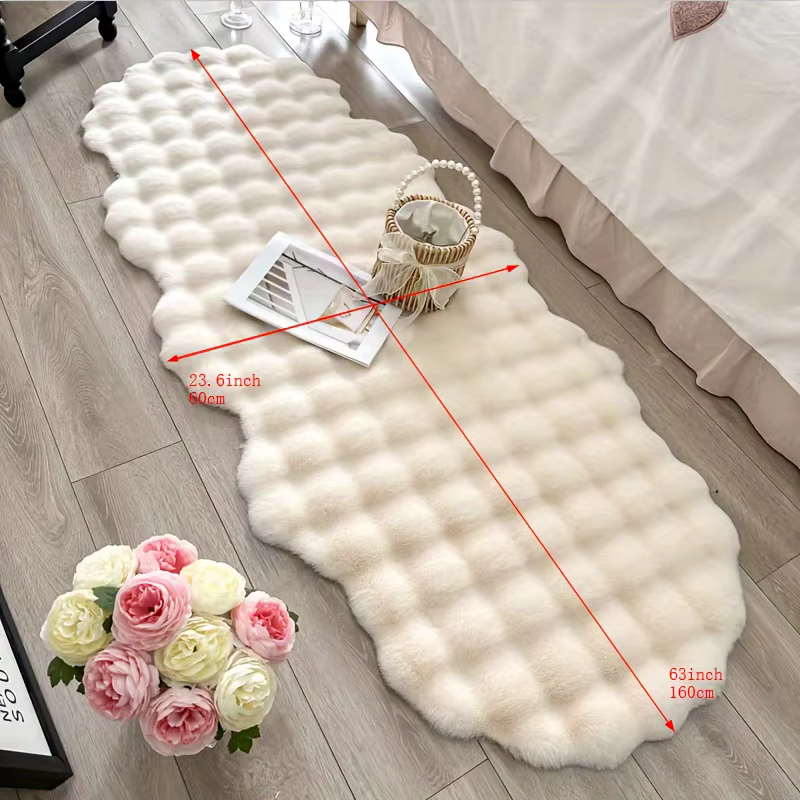 Tapis ovale en peluche doux
