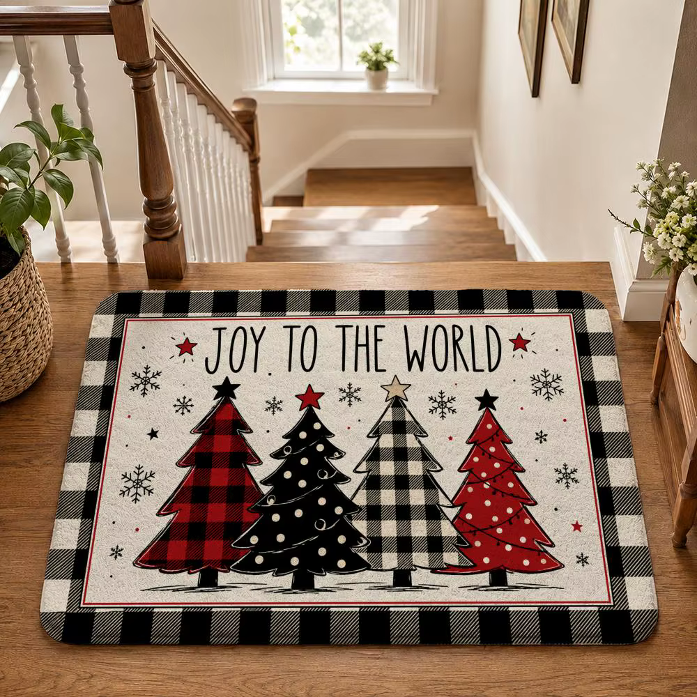 Tapis de sol rustique de style ferme pour Noël