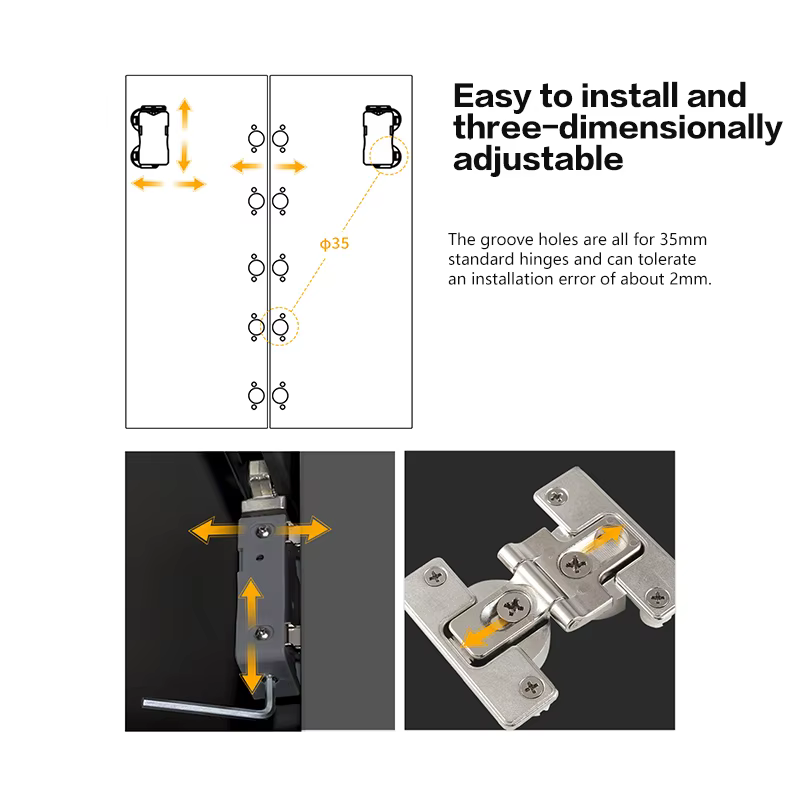 SSOUIM – Kit de quincaillerie pour porte de séparation à 3 volets, sans rail inférieur, système coulissant aérien pour placard de cuisine, gain de place, facile à nettoyer