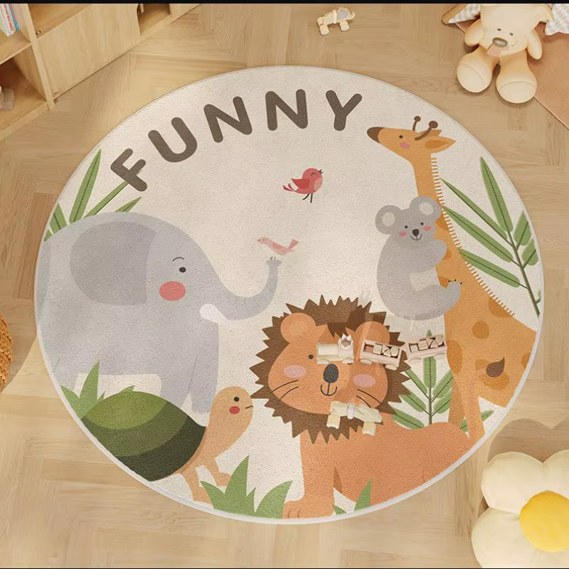 Tapis VIKAMA en forme de lion mignon de dessin animé