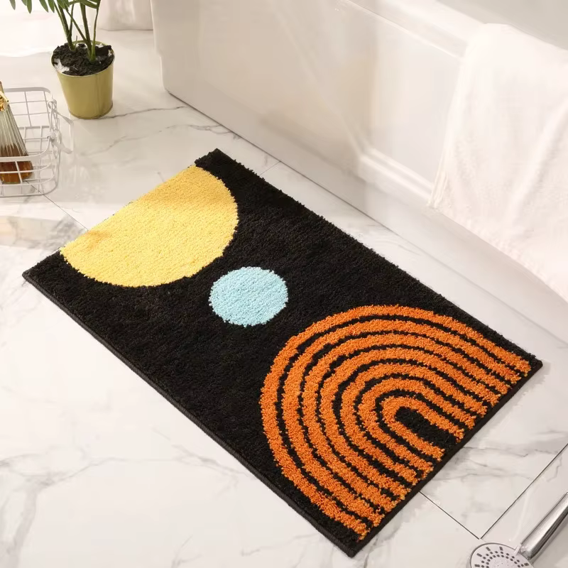 Tapis de bain VIKAMA, art abstrait moderne