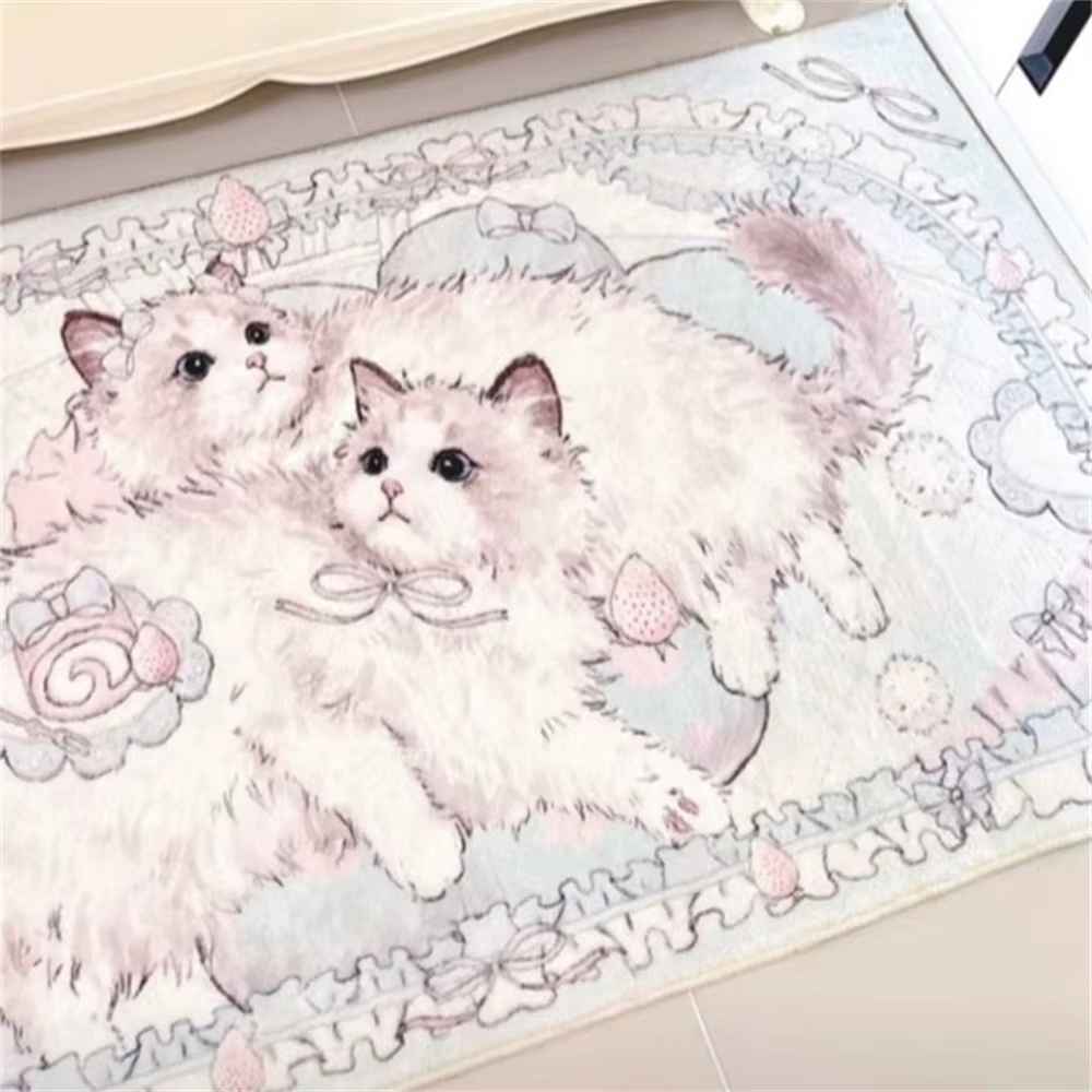 Tapis de chevet de dessin animé mignon
