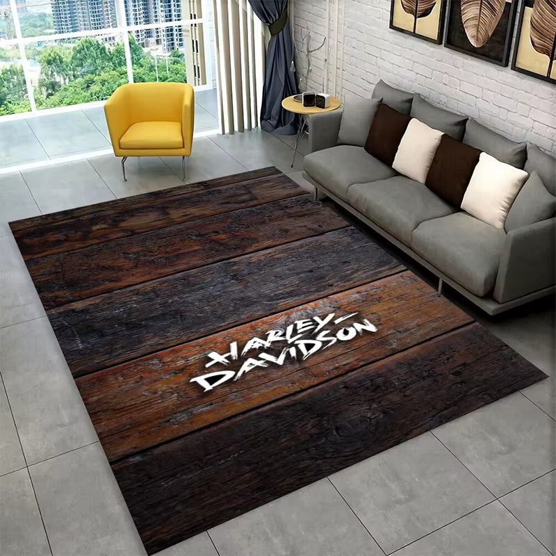 Tapis antidérapant rétro H-Harleys Racing Moto pour salon