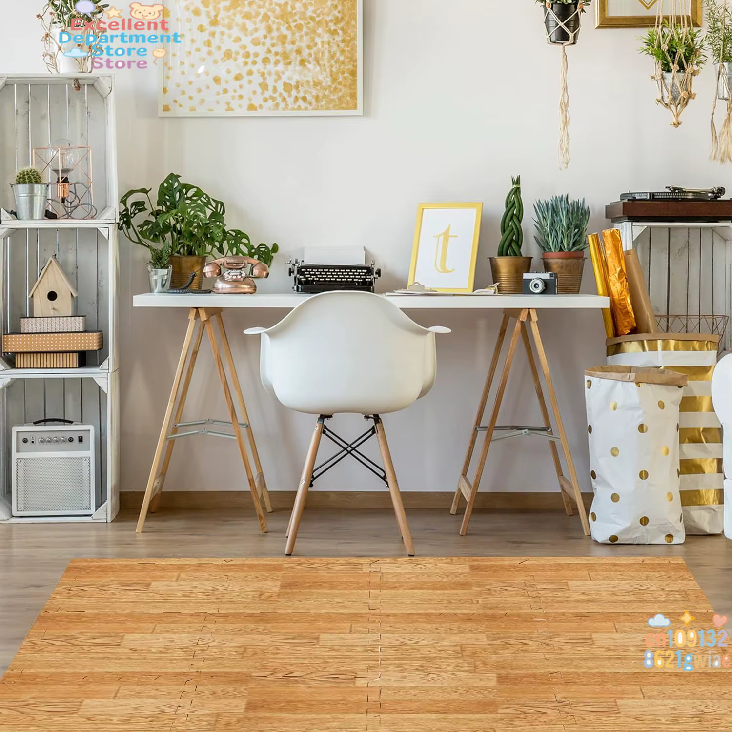 Tapis de sol antidérapant en Grain de bois