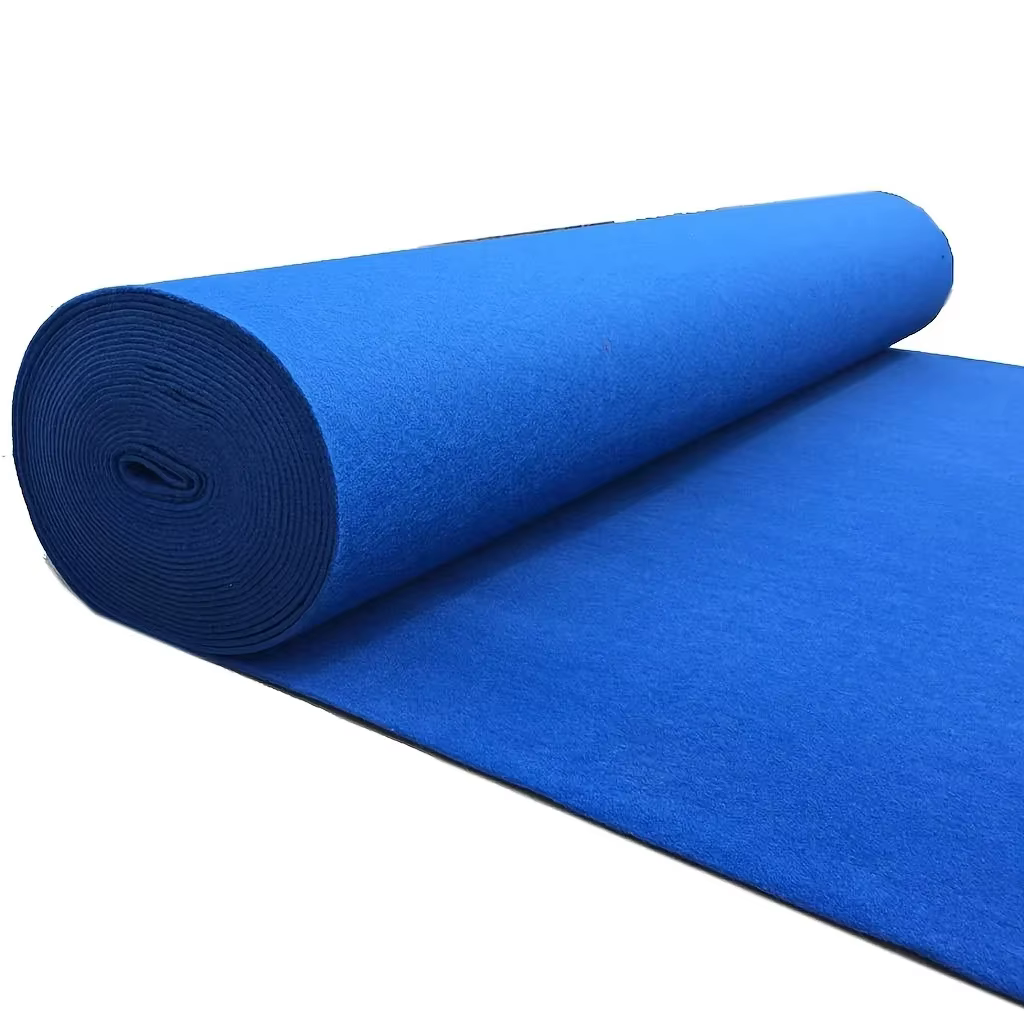 Tapis de mariage bleu moelleux