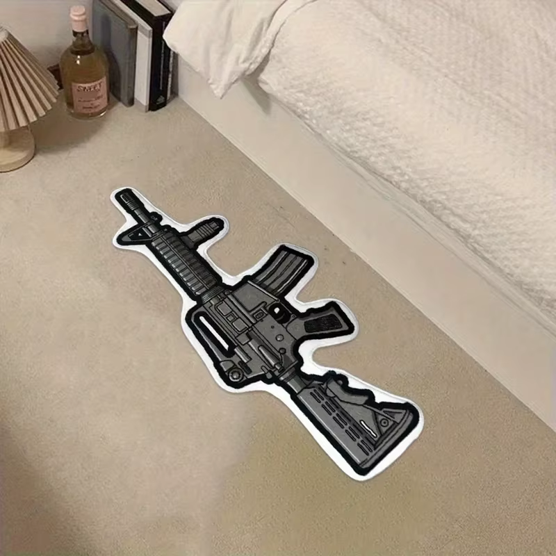 Tapis VIKAMA de style américain à motif de pistolet : antidérapant
