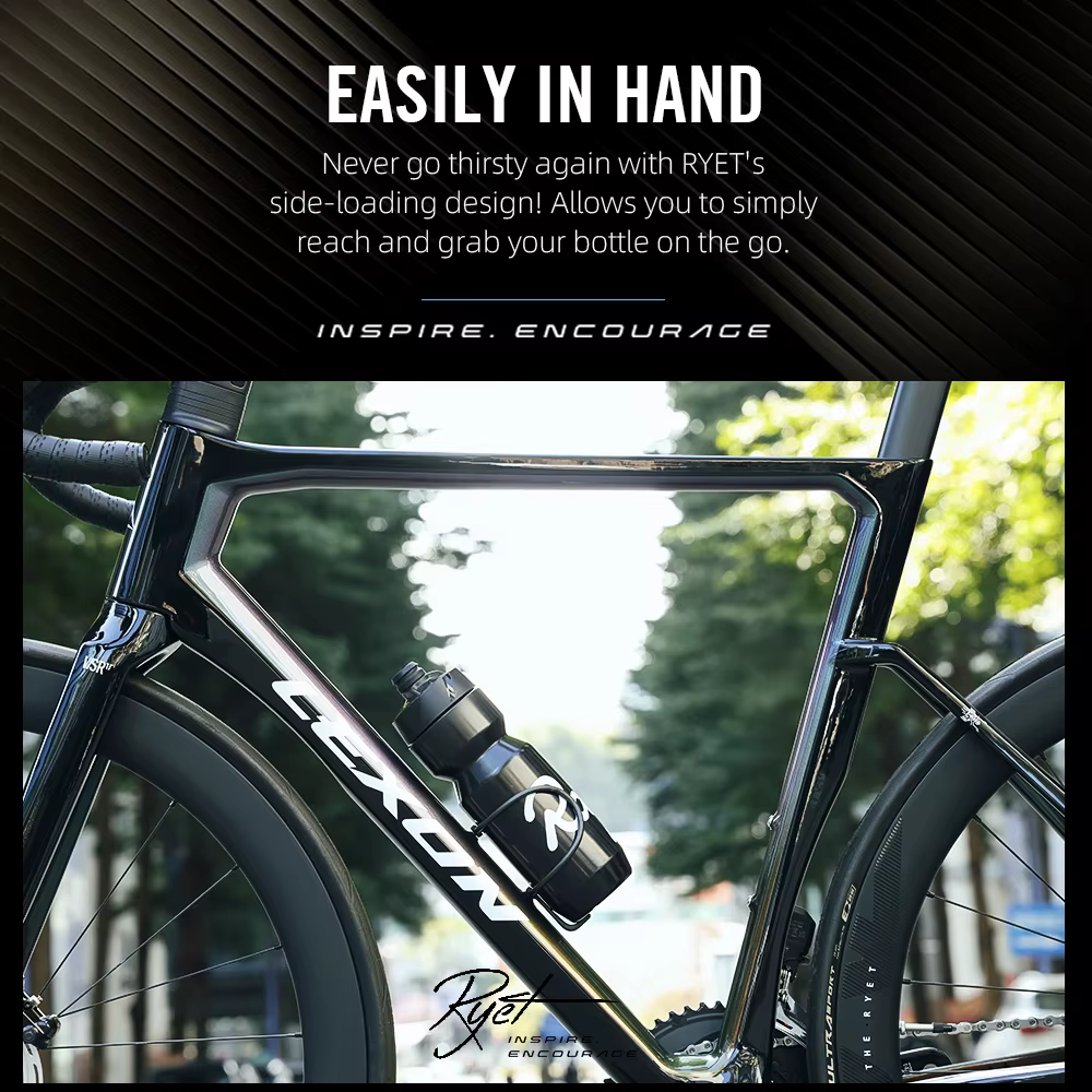 Porte-bidon en carbone RYET 5,8 g avec boulons en titane, carbone haute performance HM, finition brute, diamètre 74 mm, pour vélo