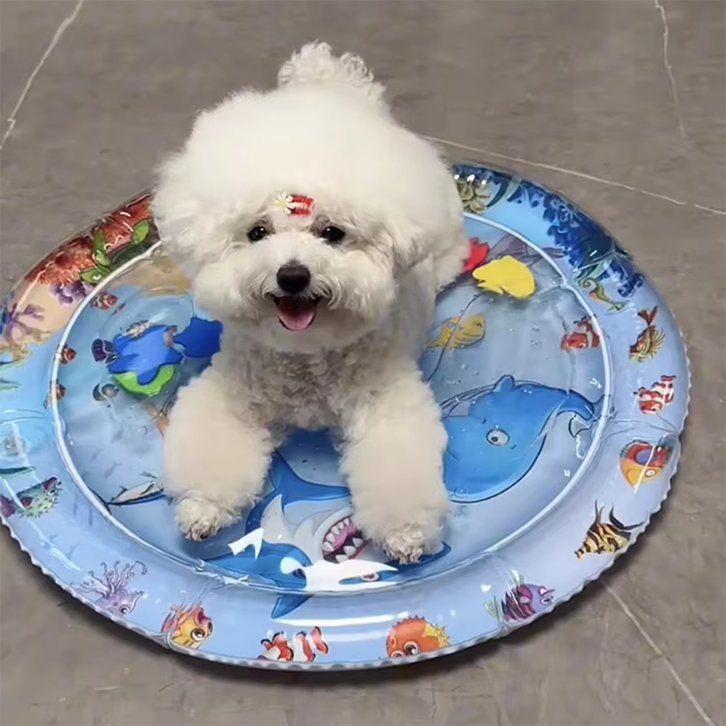 Tapis gonflable rempli d'eau pour animaux de compagnie