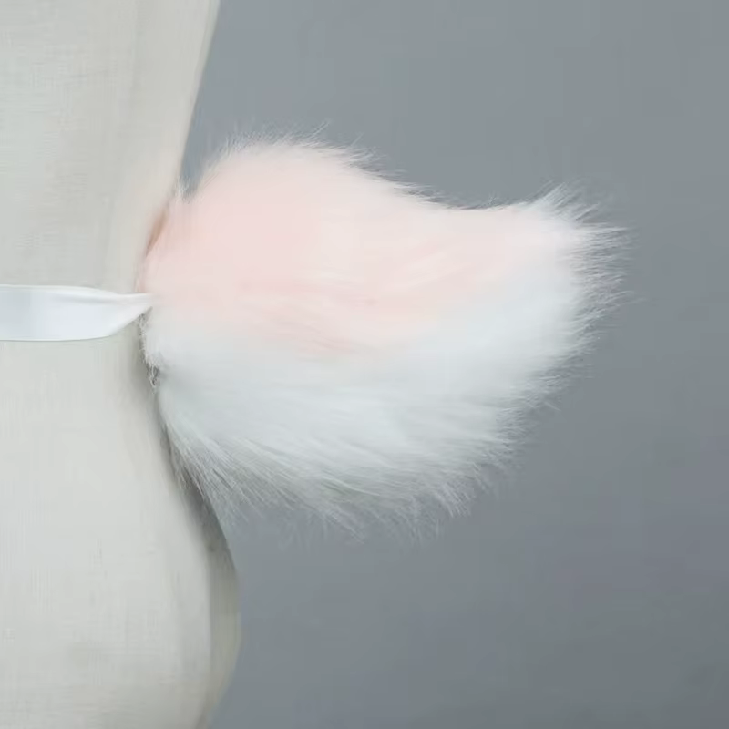 8 couleurs Kawaii queue de lapin en peluche Fursuit Anime mignon queues de fourrure Cosplay accessoires de Costume Lolita JK fille soirée jeu de rôle queue