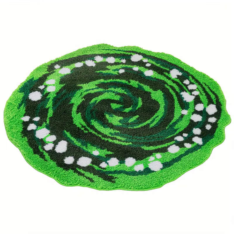 VIKAMA vert rond en peluche tapis pour salon chambre chevet