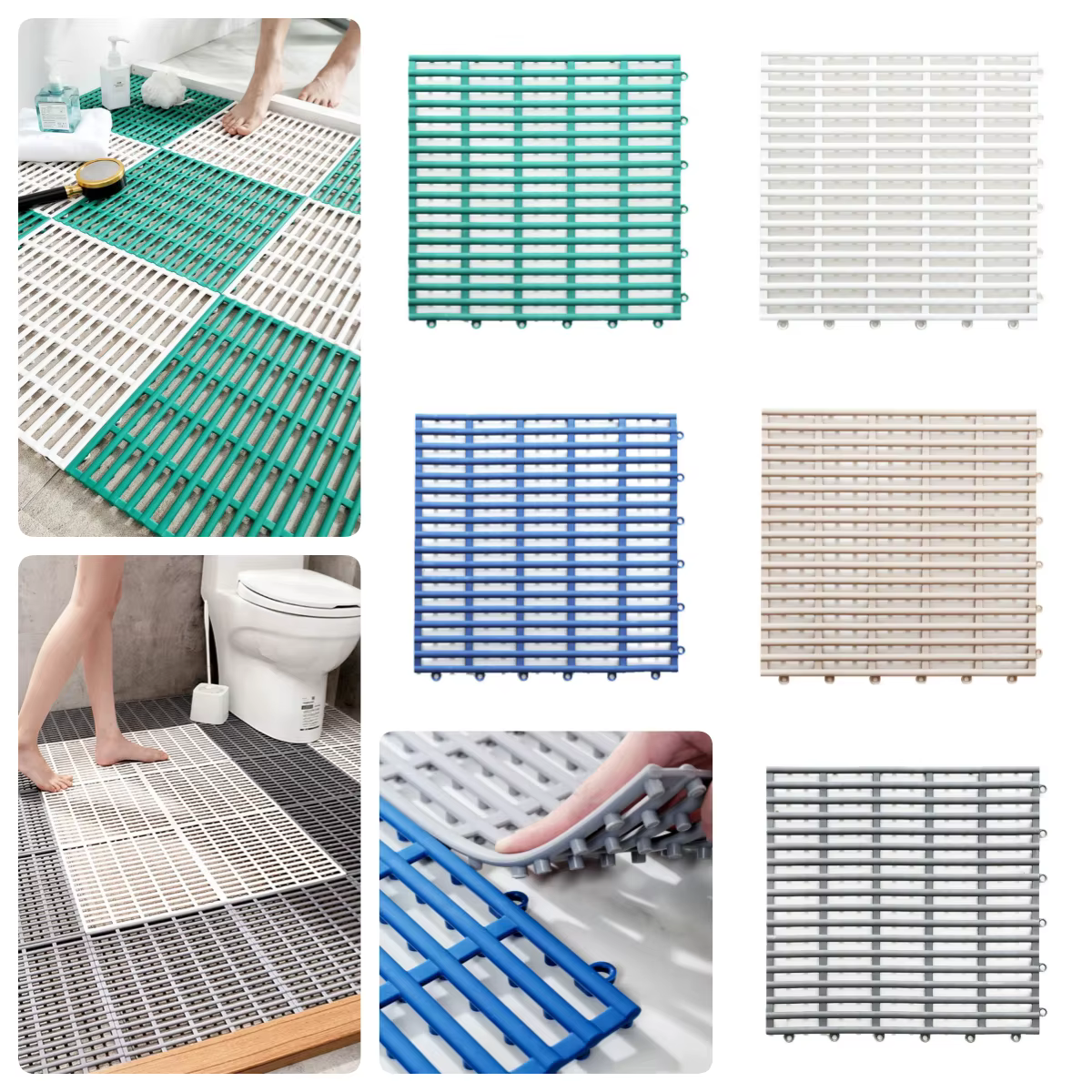 30x30 cm carré salle de bain tapis antidérapants