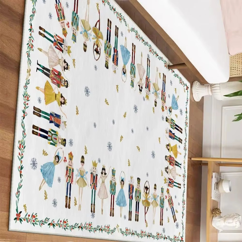 Tapis bonhomme de neige de noël pour salon