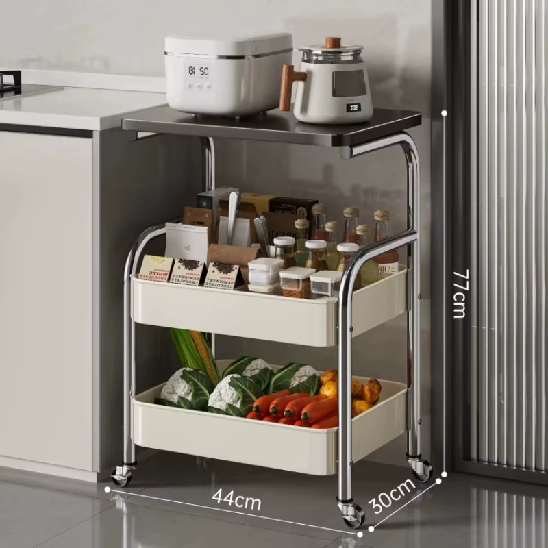 Îlots de cuisine et chariots de rangement mobiles multifonctionnels pour la maison, étagère de rangement multi-niveaux, meuble de rangement