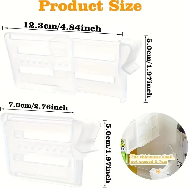 Séparateur d'espace pour réfrigérateur réglable 6/12 – Organisateur extensible pour boissons et sauces – Maximisez le stockage du réfrigérateur, organisé bien