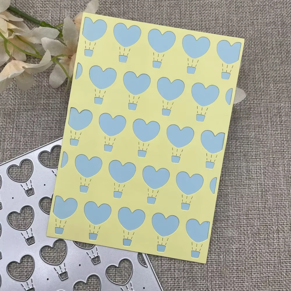Matrices de découpe en métal en forme de cœur pour scrapbooking DIY, gaufrage décoratif, artisanat, modèle de découpe